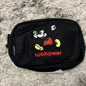 Lululemon Black Mickey Mouse Everywhere Belt Bag. New with tags. SOLD OUT.